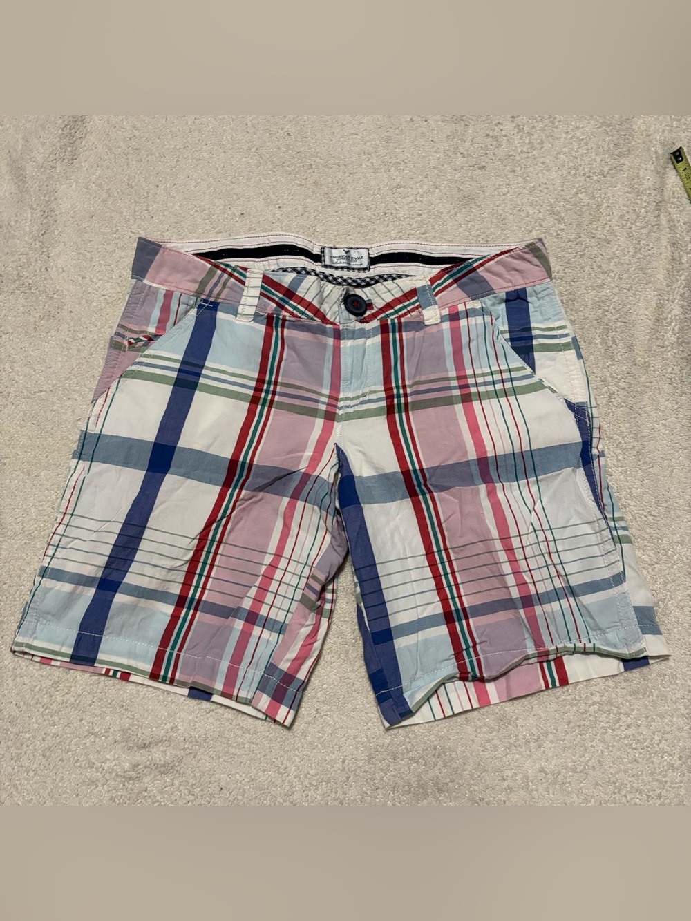 American eagle plaid low rise Bermuda shorts size 6 Y2K